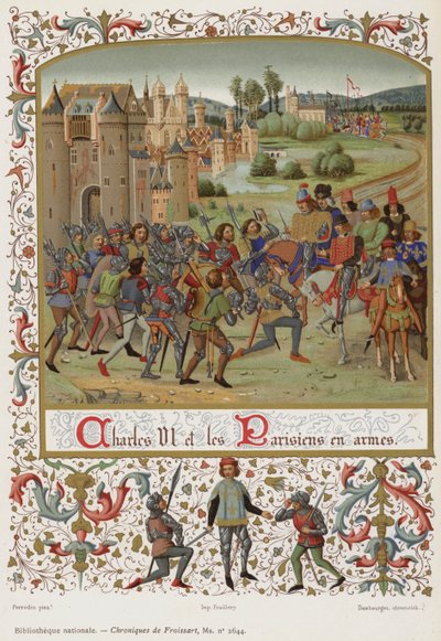 Karel VI en de Parijzenaars in wapens door French School