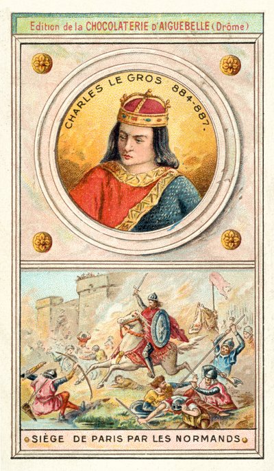 Karel de Dikke en de belegering van Parijs door de Vikingen, 885-886 door French School
