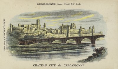 Kasteelstad Carcassonne, Carcassonne, Aude door French School