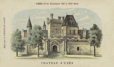 Kasteel van Uzes, Uzes, Gard door French School