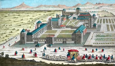 Chateau de Vincennes bij Parijs - in de 18e eeuw door French School