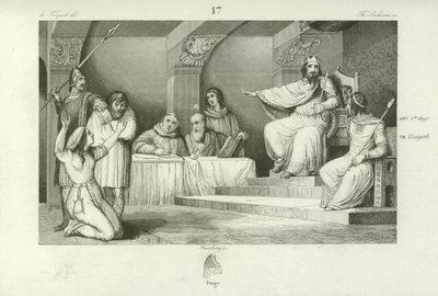 Childebert III, koning van de Franken door French School