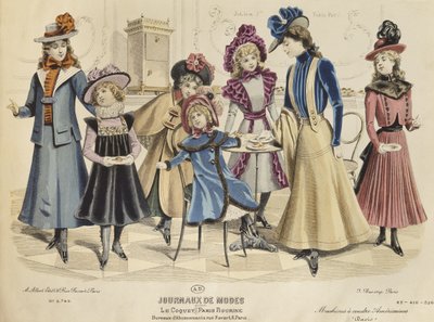 Kinderkostuums, illustratie uit Journaux de Mode, oktober 1898 door French School