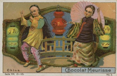 China, handelskaart voor Chocolat Meurisse door French School