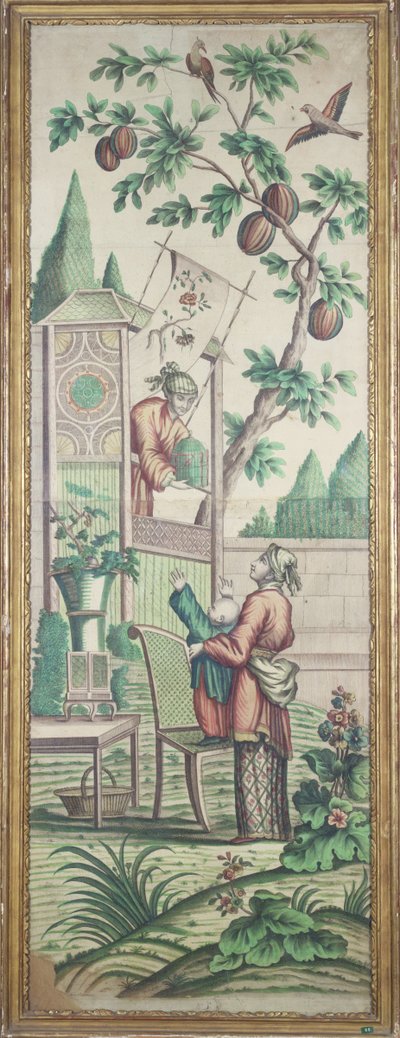 Chinoiserie-behang door French School