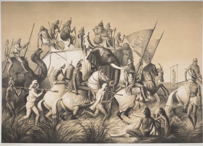 Chir Singh, Maharaja van de Sikhs met de koning van Punjab en zijn gevolg uit 