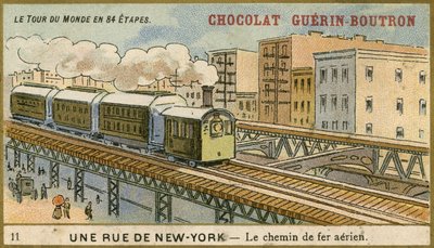 Chocolat Guérin-Boutron handelskaart door French School