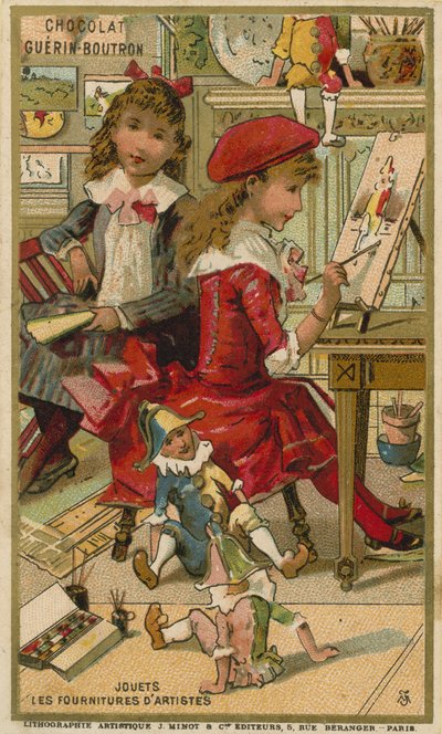 Chocolat Guérin-Boutron handelskaart door French School