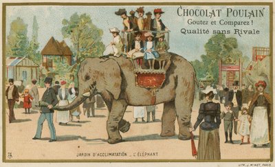 Chocolat Poulain handelskaart door French School