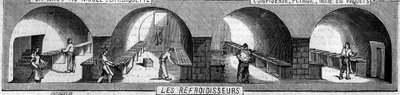 Chocoladefabriek: koelers. Usine de M. Masson, Parijs. door French School