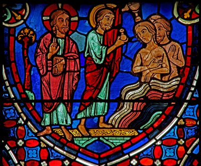 Christus zegent apostelen door French School