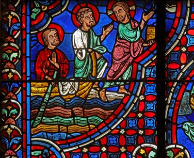 Christus loopt op water door French School