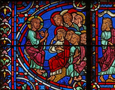 Christus met 2 apostelen door French School