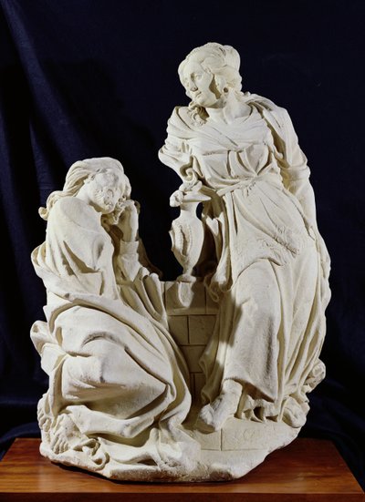 Christus en de vrouw van Samaria door French School