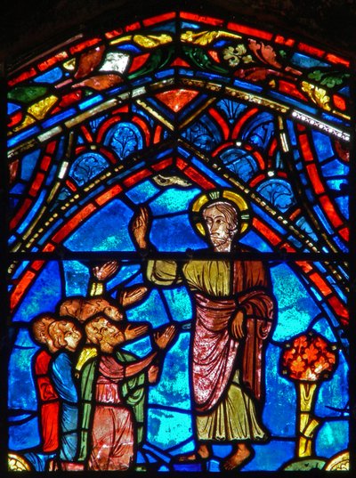 Christus zegent een groep mensen door French School
