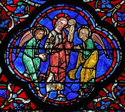 Christus ontvangt de ziel van de Maagd door French School
