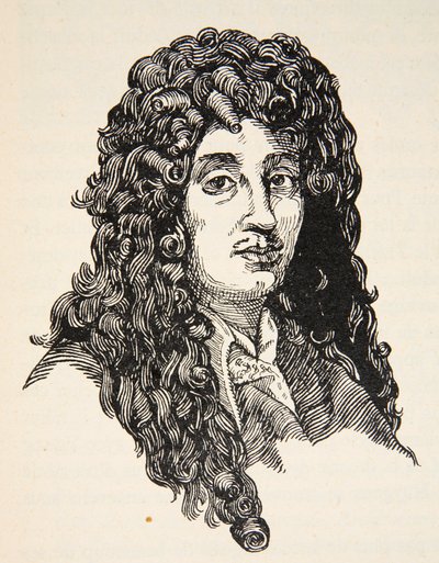 Christiaan Huygens, kopie door Boris Mestchersky (d.1957) illustratie uit Histoire de la Nation Francaise, Sciences, Volumes I & II, door Gabriel Hanotaux (1853-1944), 1924 door French School