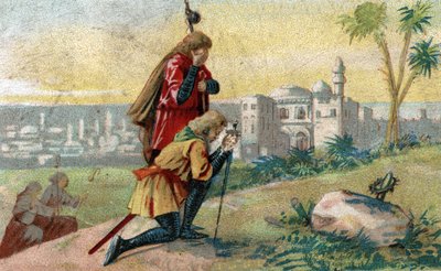 Chromolithografie van het einde van de 19e eeuw. door French School