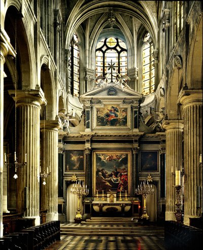 Kerk van Saint Nicolas des Champs in Parijs door French School