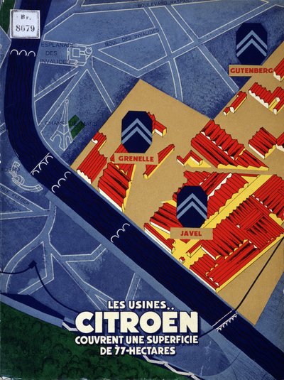 Citroën fabrieken beslaan een oppervlakte van 77 hectare door French School