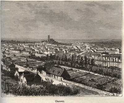 Clamecy - Nievre - Bourgondië - gravure in 