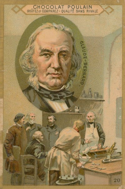 Claude Bernard, Chocolat Poulain handelskaart door French School