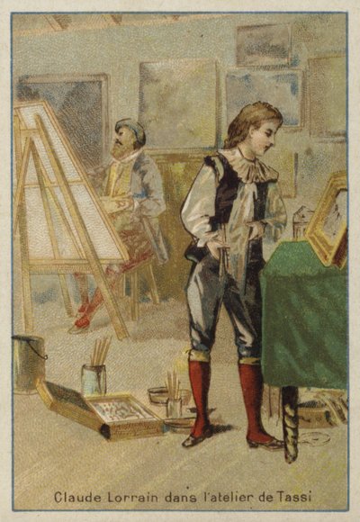 Claude Lorrain, Franse schilder, in het atelier van Agostino Tassi, Rome door French School