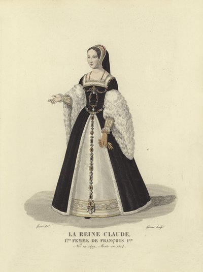 Claude van Bretagne, eerste vrouw van koning Frans I van Frankrijk door French School
