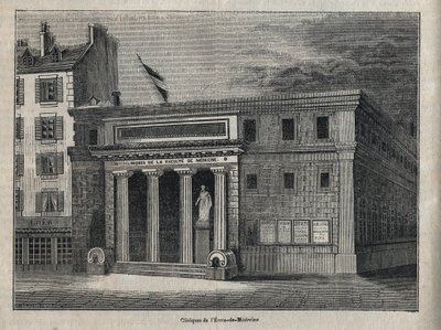 Kliniek van de Faculteit Geneeskunde van Parijs - Gravure in 