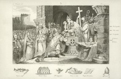 Clovis I, Merovingische koning van de Franken door French School