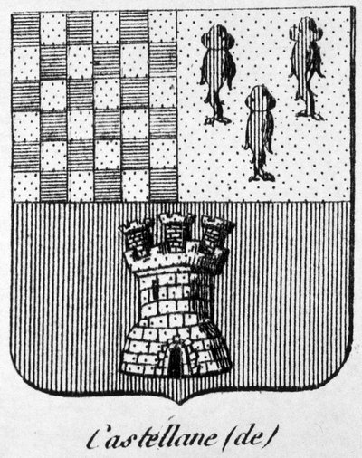 Wapenschild van Castellane - in Het algemene wapenboek van het Franse Keizerrijk door Henry Simon door French School