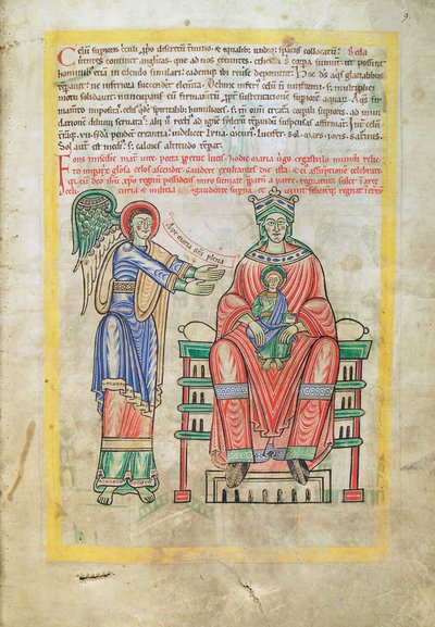 Madonna en Kind, uit Liber Floridus door Lambert de Saint-Omer ca. 1120 door French School