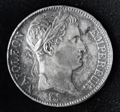 Munt met afbeelding van Napoleon I (1769-1821) (metaal) door French School