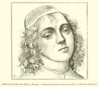 Collectie van de Galerie des Offices, Florence, Portret van Perugin door French School