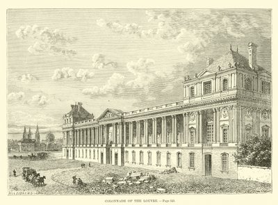Colonnade van het Louvre door French School