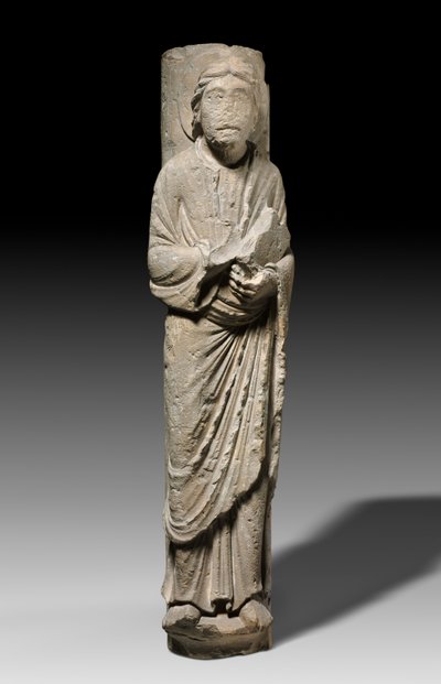 Kolomvormige figuur van een apostel, Châlons-sur-Marne, ca. 1180 door French School