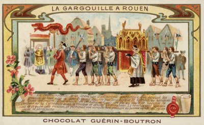 Herdenking van de bevrijding van Rouen van de Gargouille door St. Romanus door French School