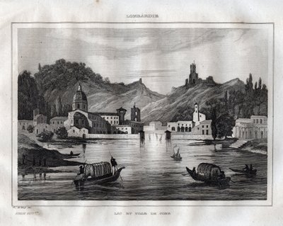 Como - Comomeer - Gravure uit 
