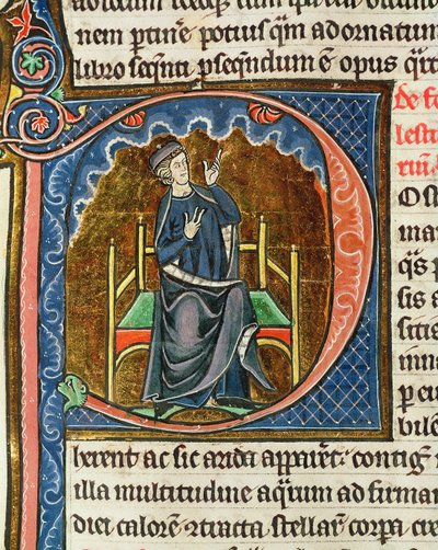 Berekening van de liturgische kalender, uit Le Miroir de la Nature door Vincent de Beauvais door French School