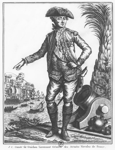 Graaf de Guichen (gravure) door French School