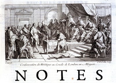 Veroordeling van ketters op het Concilie van Lombers door French School