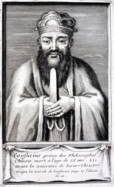 Confucius, oude Chinese filosoof door French School