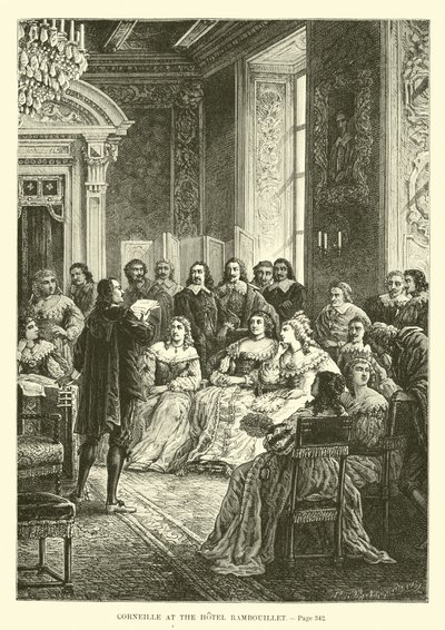 Corneille in het Hotel Rambouillet door French School