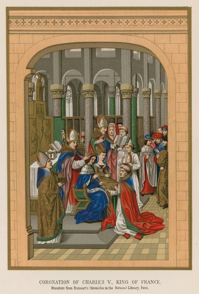 Kroning van Karel V, Koning van Frankrijk door French School