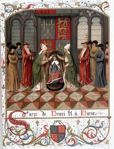 Kroning van Hendrik VI in Parijs in 1431 door French School