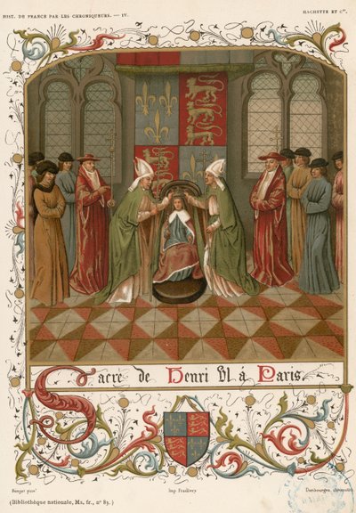Kroning van Hendrik in Parijs door French School
