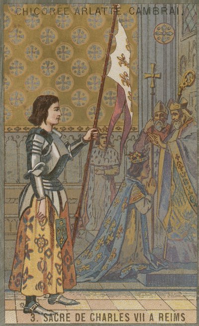 Kroning van koning Karel VII van Frankrijk in Reims, 1429 door French School
