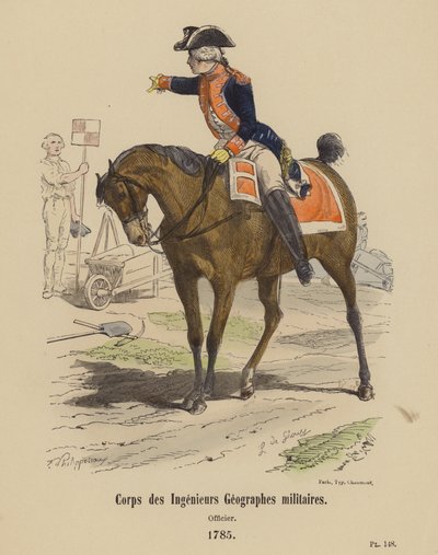 Korps van Militaire Geografische Ingenieurs, Officier door French School