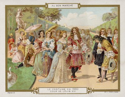 Kostuum in 1600 - het hof van Lodewijk XIV door French School