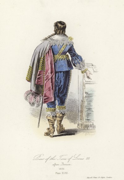 Kostuum uit de tijd van Lodewijk XIII van Frankrijk door French School